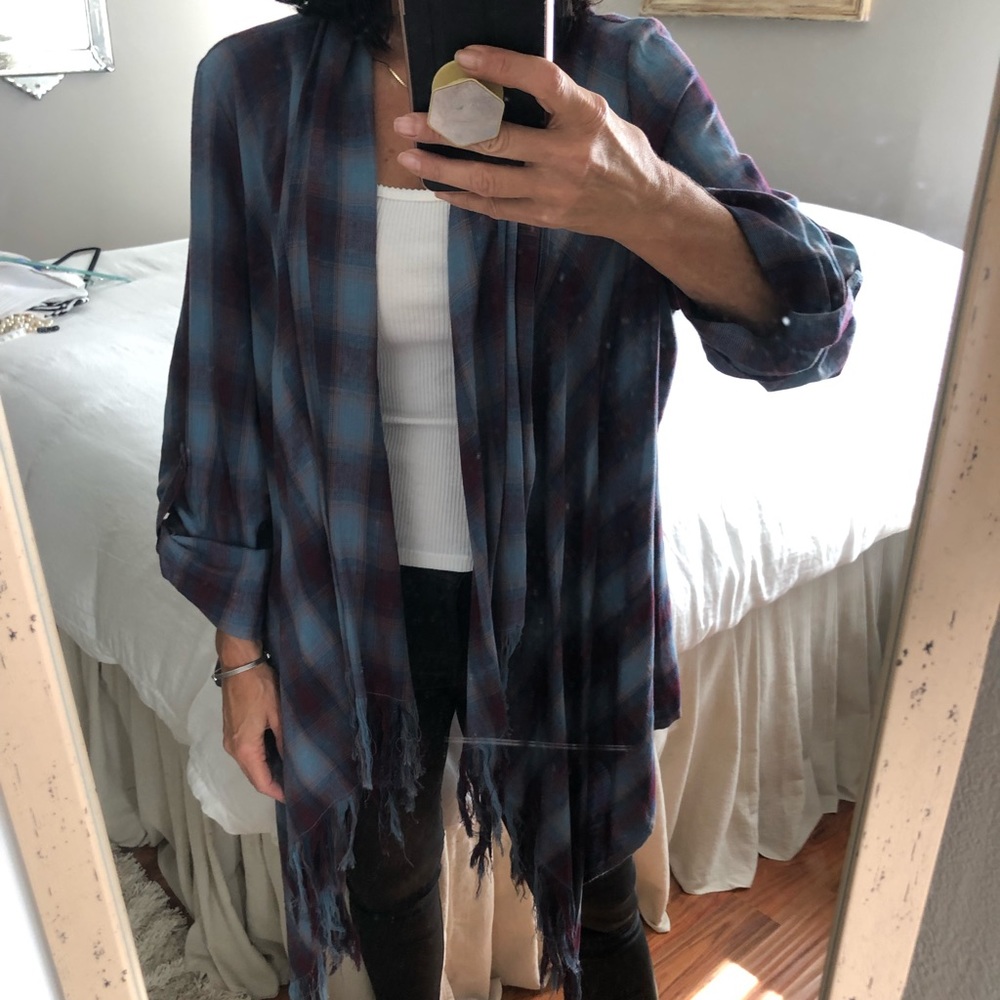 💙Fringe Flannel Shirt/Jacket💙
